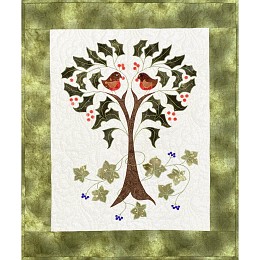 Robins in the Holly Tree Wall Hanging Kit