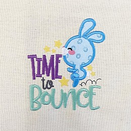 Time to Bounce Tail Embroidered Panel