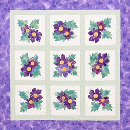 Arts & Crafts Flowers Quilt Pattern